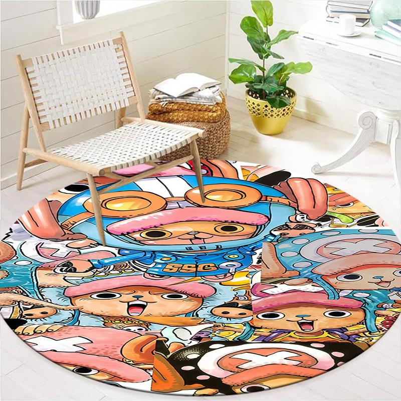 One Piece Tony Tony Chopper Ronde Vloerkleed Tapijt Kleed Voor Woonkamer Slaapkamer Bank Speelkamer Decoratie Antislip Vloermat