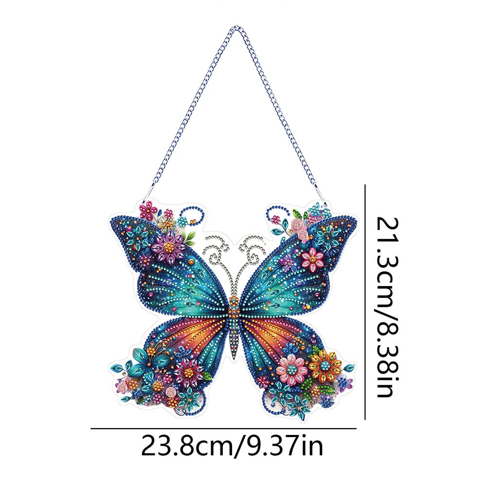 Hahn Strassstein Diamant Kunst Anhänger DIY Diamant Kunst Anhänger Set Diamantmalerei Hängeanhänger für Garten Fenster Dekoration