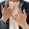 Hop Female Zinc Zinc Alloy Butterfly Women Finger Ring Fashion Jewelry Love Heart Ring Set Korean Style Ring