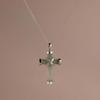 Heart Shaped Cross Pendant Necklace With Pearl Chain For Fashionable Women And Men