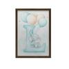 Poster Letter "I" With Balloons And Elephant Poster Letter "I" With Balloons And Elephant, 30X40 Cm, Frame Wooden Light Oak, Paper Matte 230 Gsm