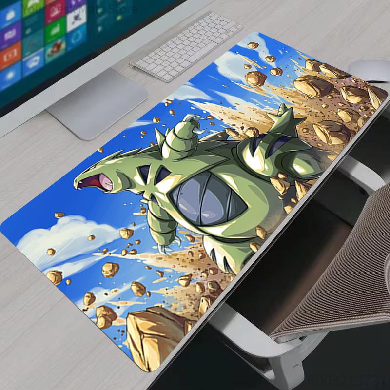 Large Mouse Pad Gamer XXL Office Pc Keyboard Mouse Mat Gaming PPokemon Tyranitar Rubber Base Mousepad Desk Accessories