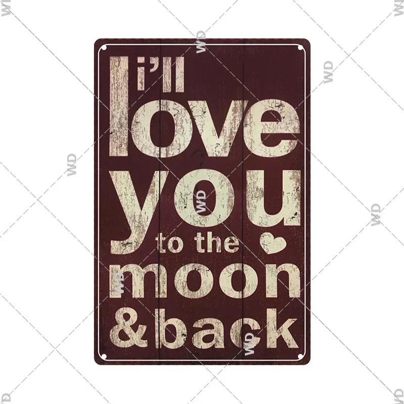 Retro Life Love Family Sentence Slogan Metal Tin Sign Vintage Metal Plaque Metal Wall Poster For Home Shop CoffeeWall Decor