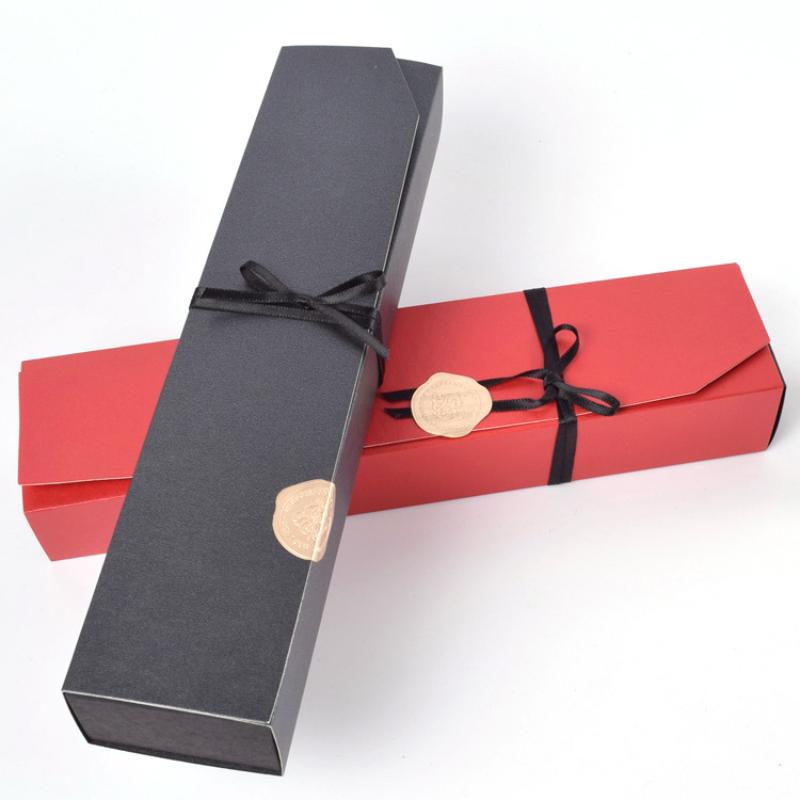 5Pcs Long Box Chocolate High End Paper Box Version Single Grid Long Strip Wedding Candy Box Jewelry Packaging