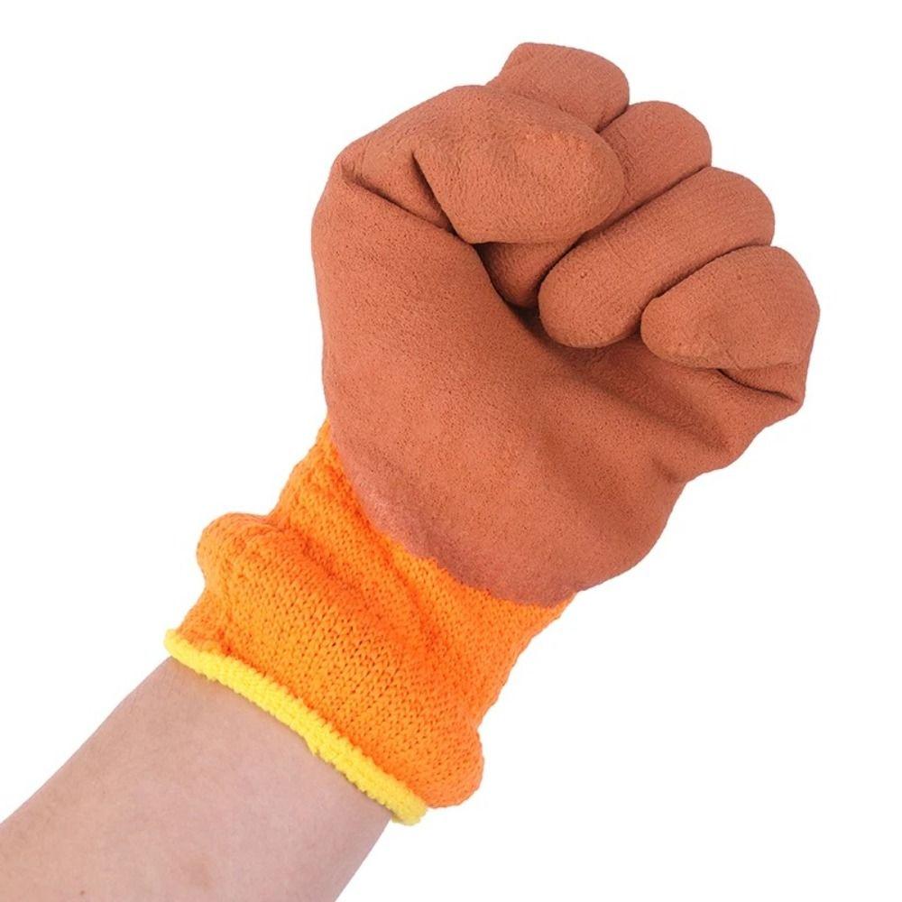 1 Pair Yellow Work Gloves Nitrile Pet Glove Safety Suppliers Protective Glove  Work