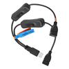 USB 2.0 Y Splitter Adapter Cord Wire With 2 Female Port And Switching Controller Button For Device Power Management