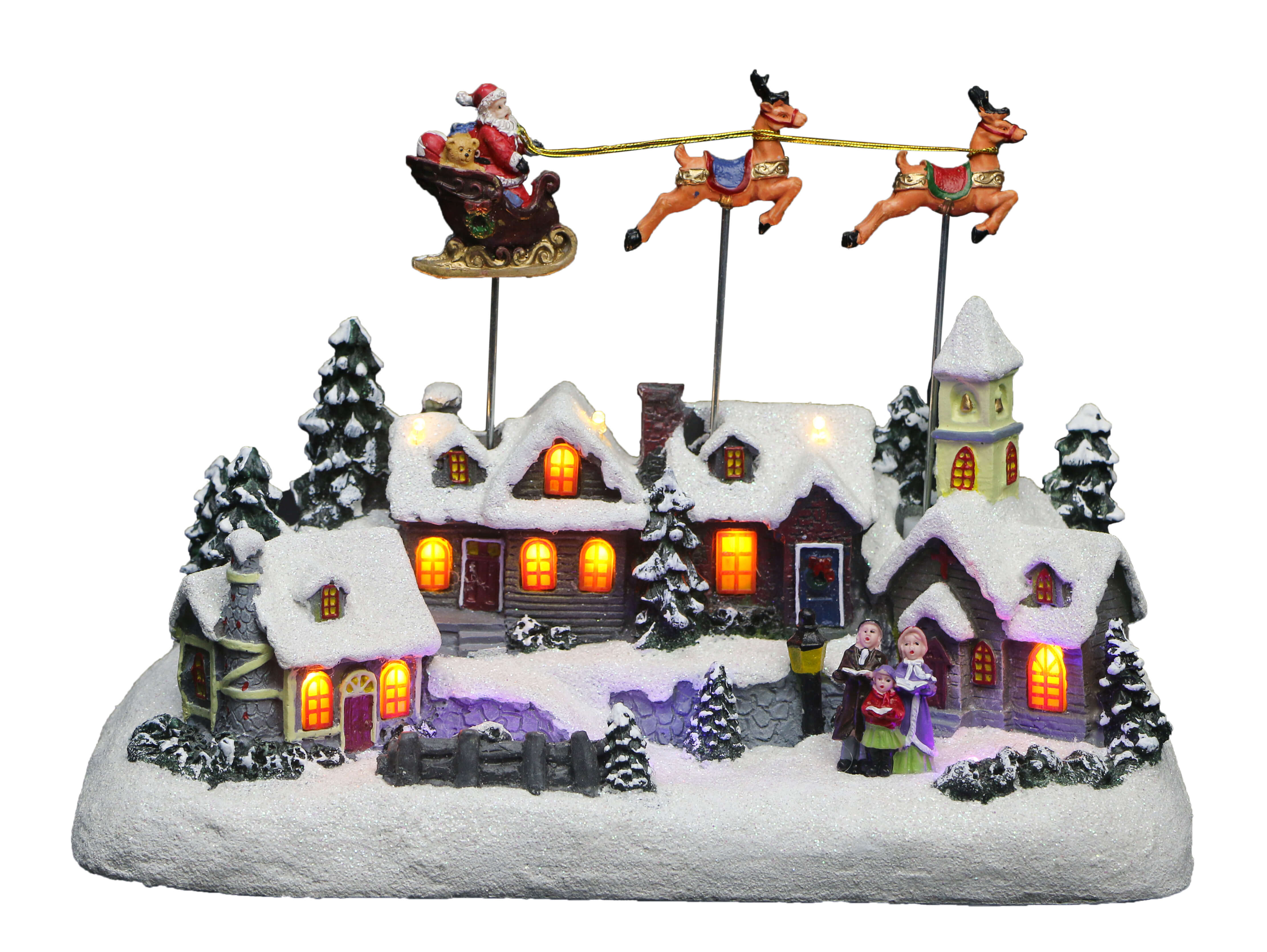Resin Led Christmas Village Decor with