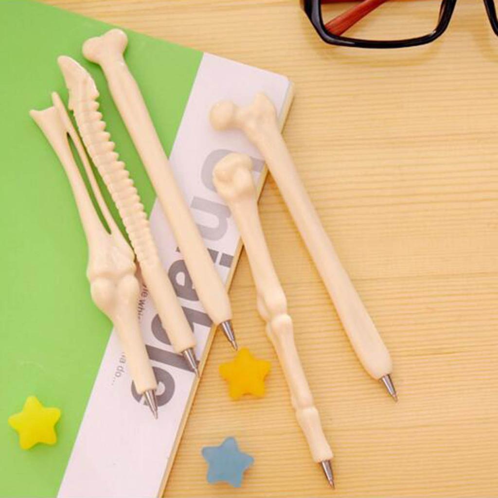 5 Pcs Ballpoint Pen Exquisite Bone Shape Smoothing Writing Comfortable Grip Ball Point Pens