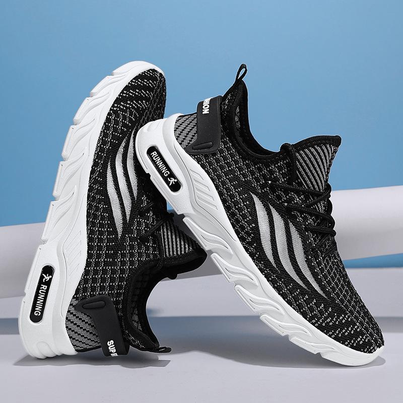 2024 Summer New Low-top Lace-up Sports Dad Shoes Fly-woven Breathable Men's Daily Casual Running Shoes Men's Shoes