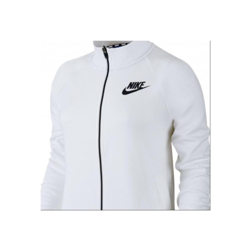 Nike SS23 Solid Logo Print Blended Long Sleeve Jacket Women Jacket Black White 853949-100