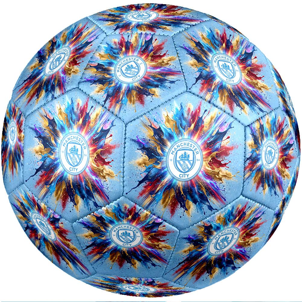 Manchester City Thema Fußballball Größe 5 Fußballball Weiche Haptik Professioneller Trainingsfußball für Outdoor-Sportarten