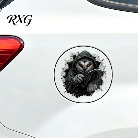 Halloween Car Sticker Spider Decorative for Car, Broken Hole Effect Dog Cat Holiday Decoration Decal Owl Self-Adhesive Sticker, Waterproof Removable