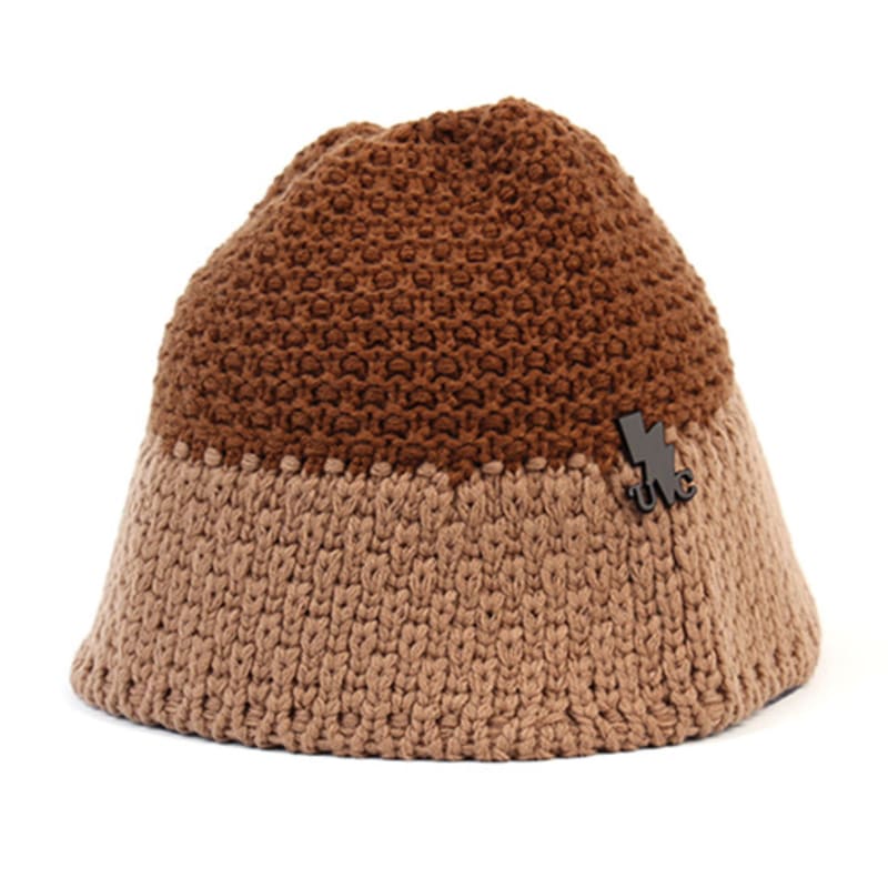Universal Chemistry Two Tone Brown Knit Bucket Hat Knit