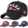 Baseballová čepice s výšivkou písmena Canada, Jarní Vintage Praná Ležérní Čepice, Unisex Venkovní Sluneční Clona