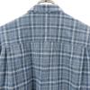 Uniqlo Old Check Pattern Short Sleeve Seersucker Shirt L Blue and Navy Men's Used