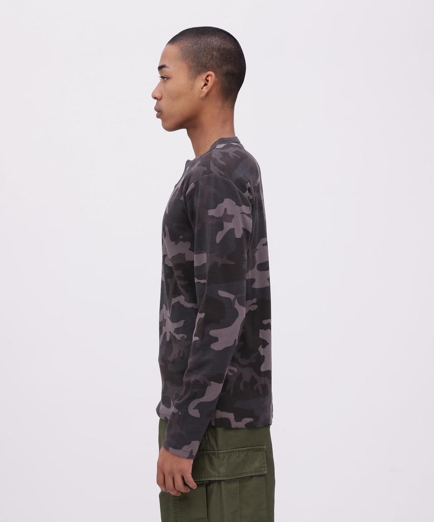 AVIREX DAILY RIB LONG SLEEVE NECK T-SHIRT(WEB Exclusive) CAMOUFLAGE black