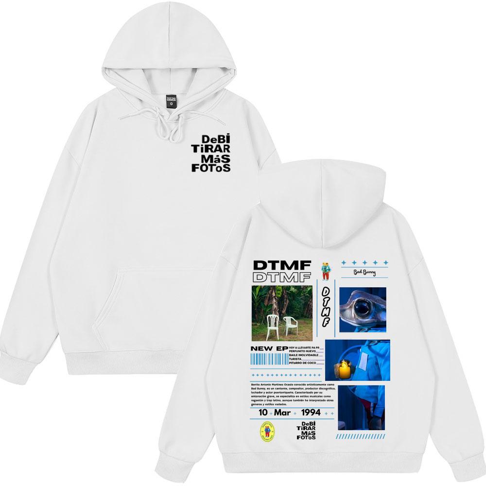 DTMF Debí Tirar Más Fotos Rapper Bad Bunny 2025 Album Punk Hoodies Couple Winter ClothING Oversized Streetwears Classic Pullover
