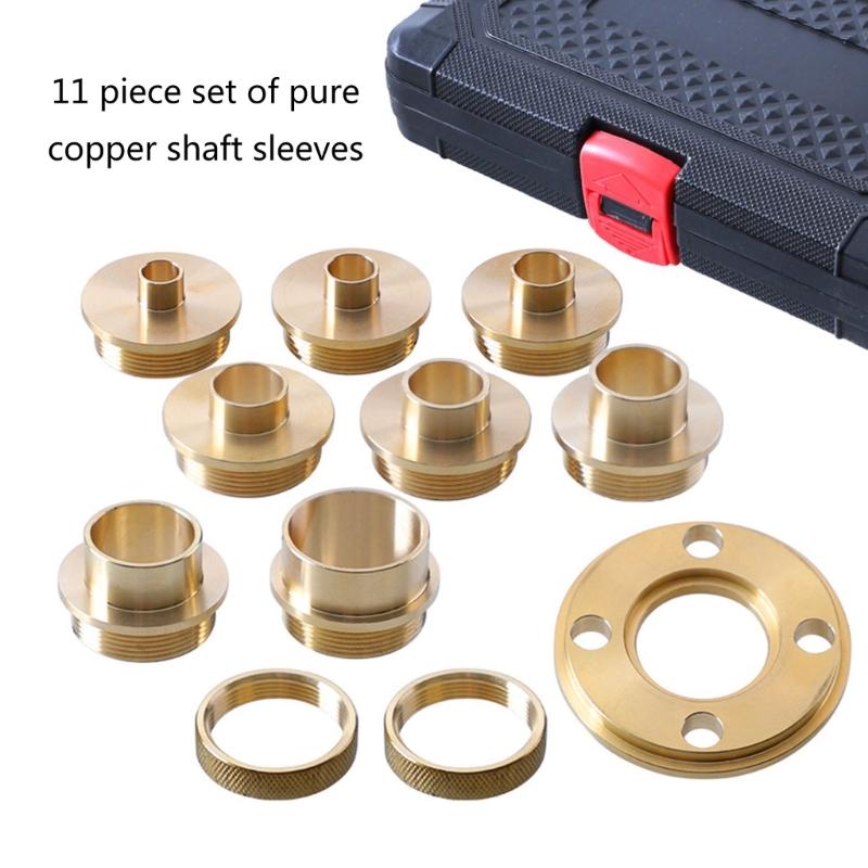 11Pcs Pure Copper Shaft Sleeves Special Unlocking Hole for Edge Trimming Machine Inverted Board Guide Plate Accessories