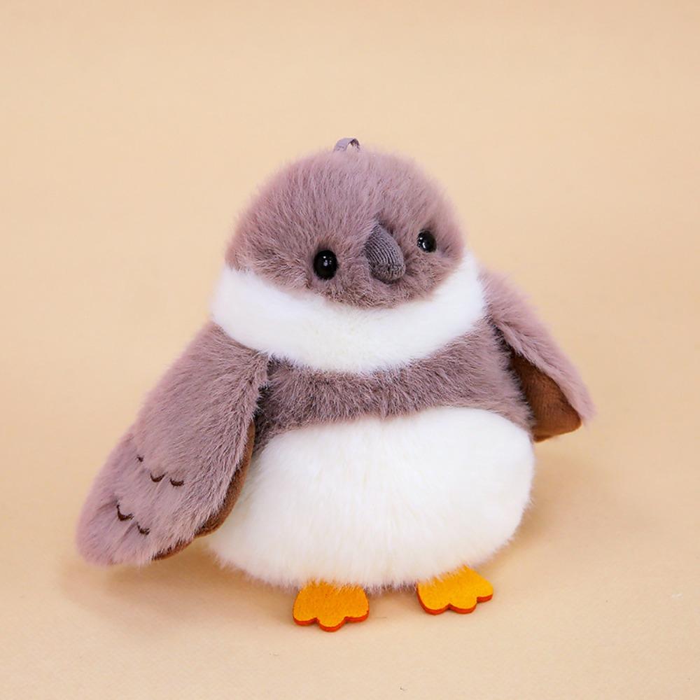 Collection Elf Bird Dolls Key Ring Fluffy Animal Birds Bag Pendant  Backpack Decoration