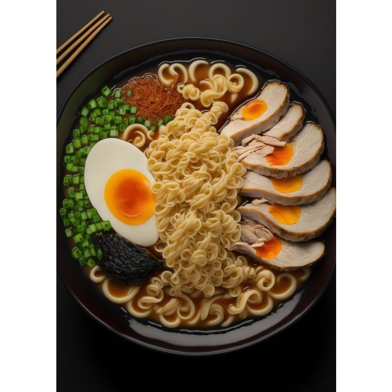 

Japanese Food Ramen Noodles Posters and Prints Canvas Printing Modern Wall Art Picture for Cuisine Room Restaurant Decoration 21cm×30cm NoFrame