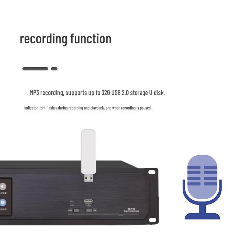 Runpu RP-SY66P Wired Digital Conference System Host with Video Tracking (CN Version)