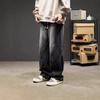 American High Street Straight Jeans Men's Spring and Autumn Retro Washed Casual Loose Wide-leg Overalls