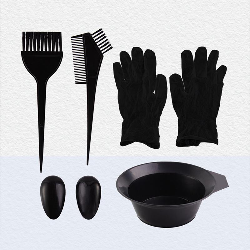 5/7/9Pcs Hair Coloring Kit – Includes Dyeing Comb, Bowl, Brush, Cream Applicator, Ear Caps, Clips, Cape, and Styling Tools