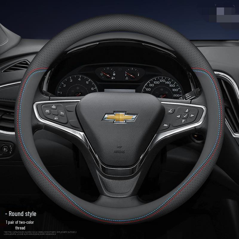 Chevrolet Genuine Leather Steering Wheel Cover for Malibu, XL, Orlando, Equinox, Monza, Trailblazer, Trax, Cruze