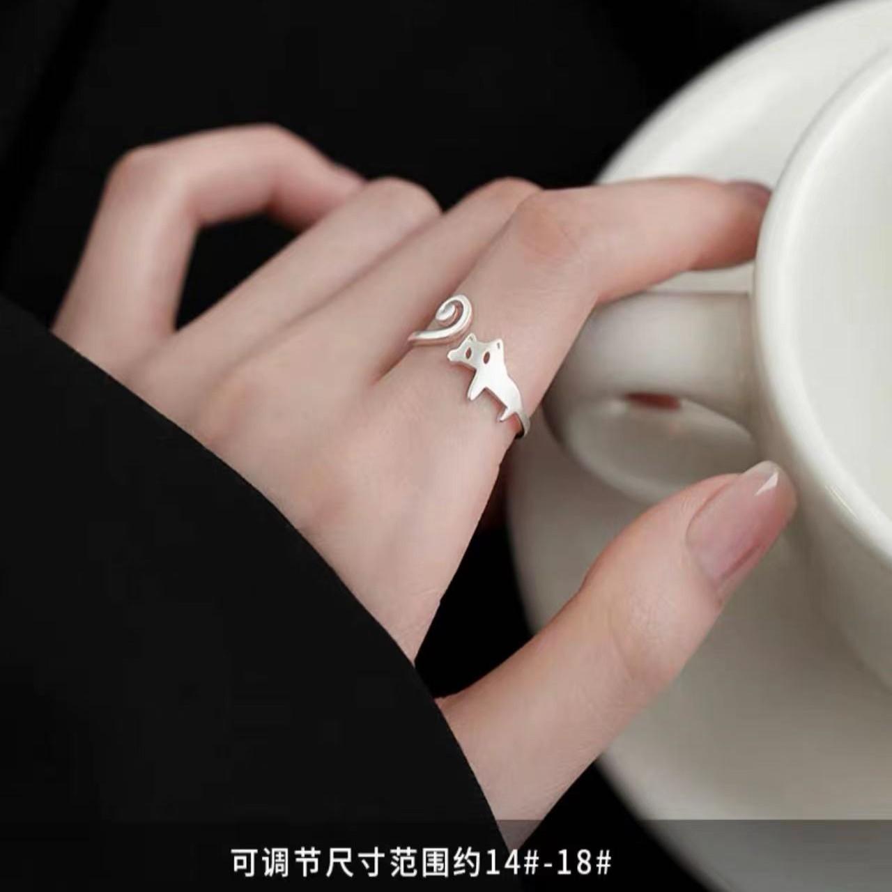 Female Niche Light Luxury Cat Ring