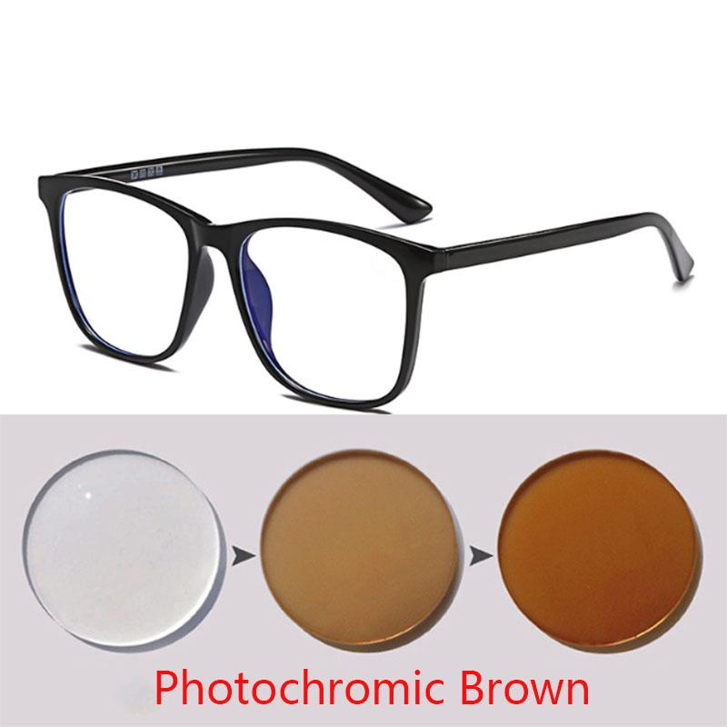 Super Light TR90 Eyeglasses Frame Unisex Glasses Computer Big Square Eyewear 0 -0.5 -1 -1.5 -2 -3 To -6.0