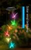 Household Wind Chimes Solar Power Generation for Courtyard and Outdoor Decoration Wind Chimes and Pendants Butterfly Wind Chime