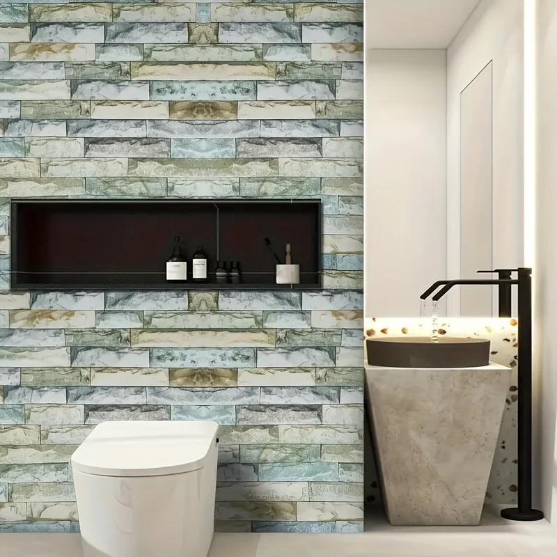 Peel and Stick Wallpaper Brick Removable Wallpaper 3D Effect Textured Self Adhesive Wall Paper for Bedroom Home Decor