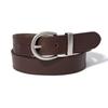 Halden Circle Buckle Cowhide Leather Belt (T028_brown)