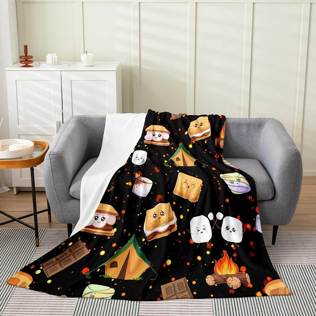 Feelyou Fried Chicken Nugget Plush Throw Blanket Twin x Kids Cute Dino Flannel Fleece Blanket for Boys Teens Dinosaur All Season