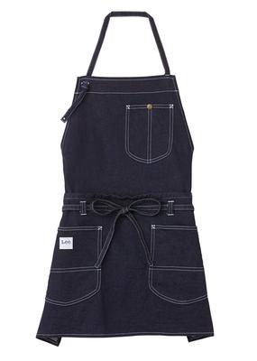 Facemix Lee Chest Below the for Men and Cafe Work Indigo Navy Denim 2-Way Apron, Waist, Women, Uniform, LCK79006,