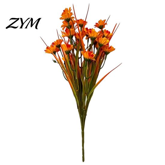 Easy Care Fake Plants Fall Artificial Flower with Eucalyptus Leaf, Lifelike Faux Plants, Decorative UV Resistant for Autumn Thanksgiving Harvest