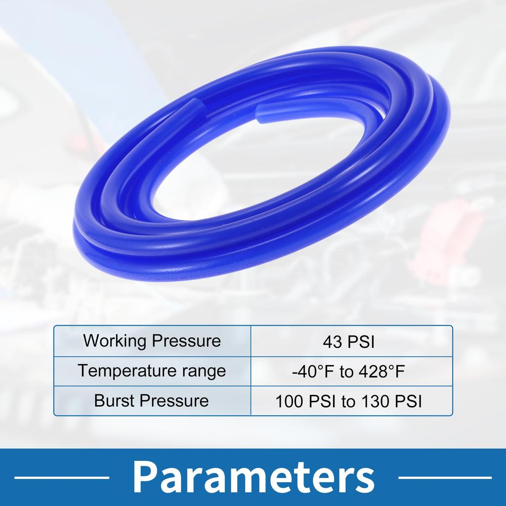 Ein ABSOPRO Hochtemperatur-Silikon-Vakuumschlauch 10 Fuß 3/16" 4 mm Innendurchmesser 3,5 mm