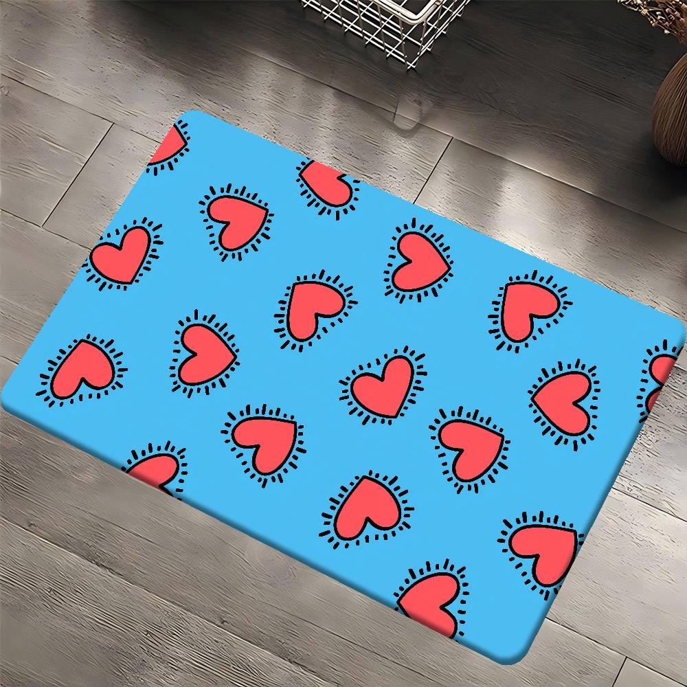 

K-KeithsS H-Haring Room Mats Anti-slip Absorb Water Long Strip Cushion Bedroon Mat Household Carpets 40x60 cm