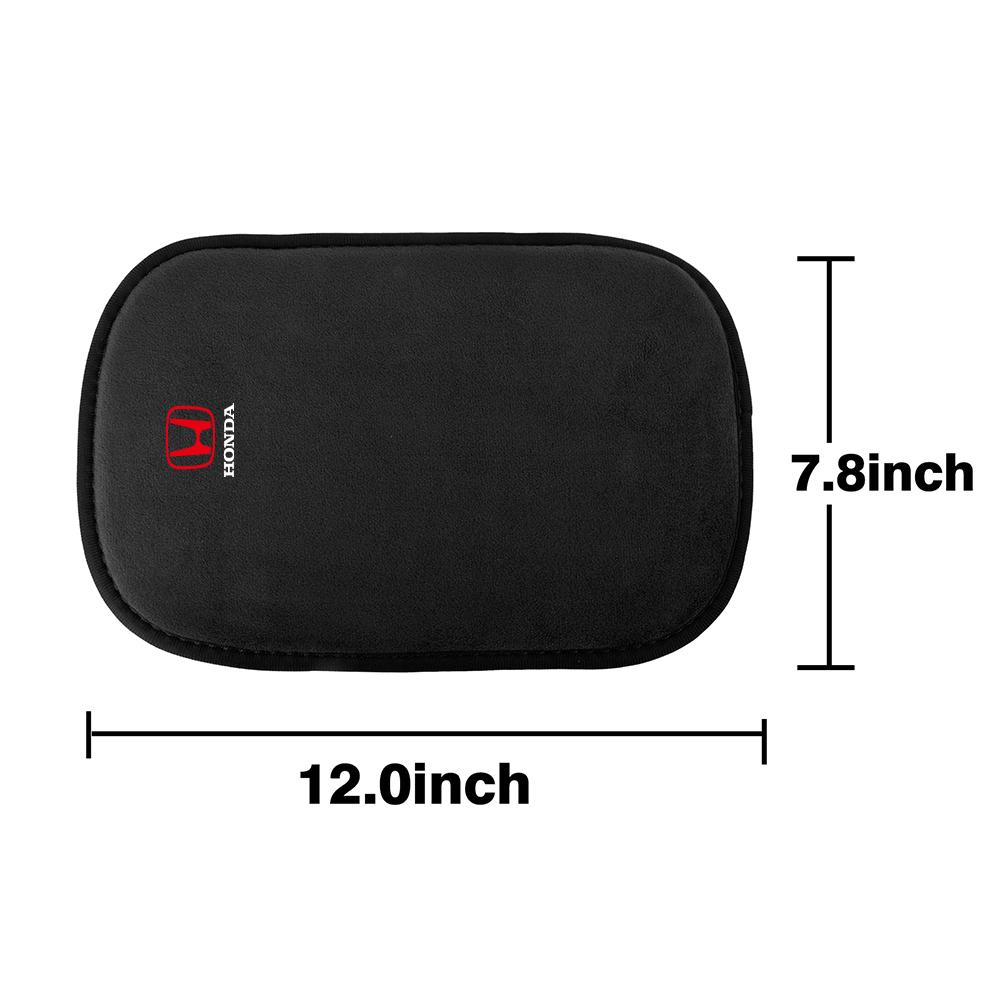 Fur Leather Car Armrest Mat Center Console Arm Rest Protection Pads For Honda Civic CRV City Jazz Accord CR-Z VTEC Vezel Insight