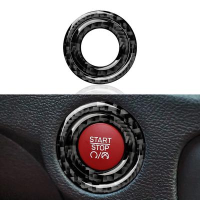 Kroužek tlačítka start-stop motoru auta Pro Dodge Challenger 2015 2016 2017 2018 Doplňky Dekorační lišta z uhlíkových vláken