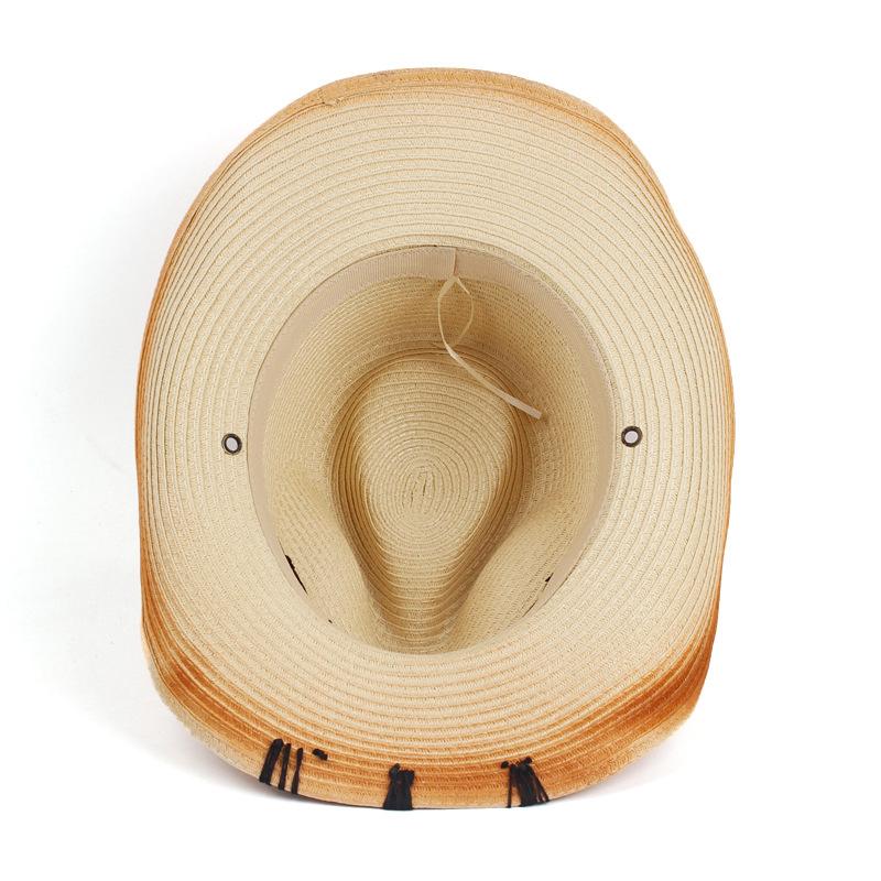 Handmade Accessories Straw Hat Western Cowboy Straw Hat Outdoor Ethnic Sun Hat
