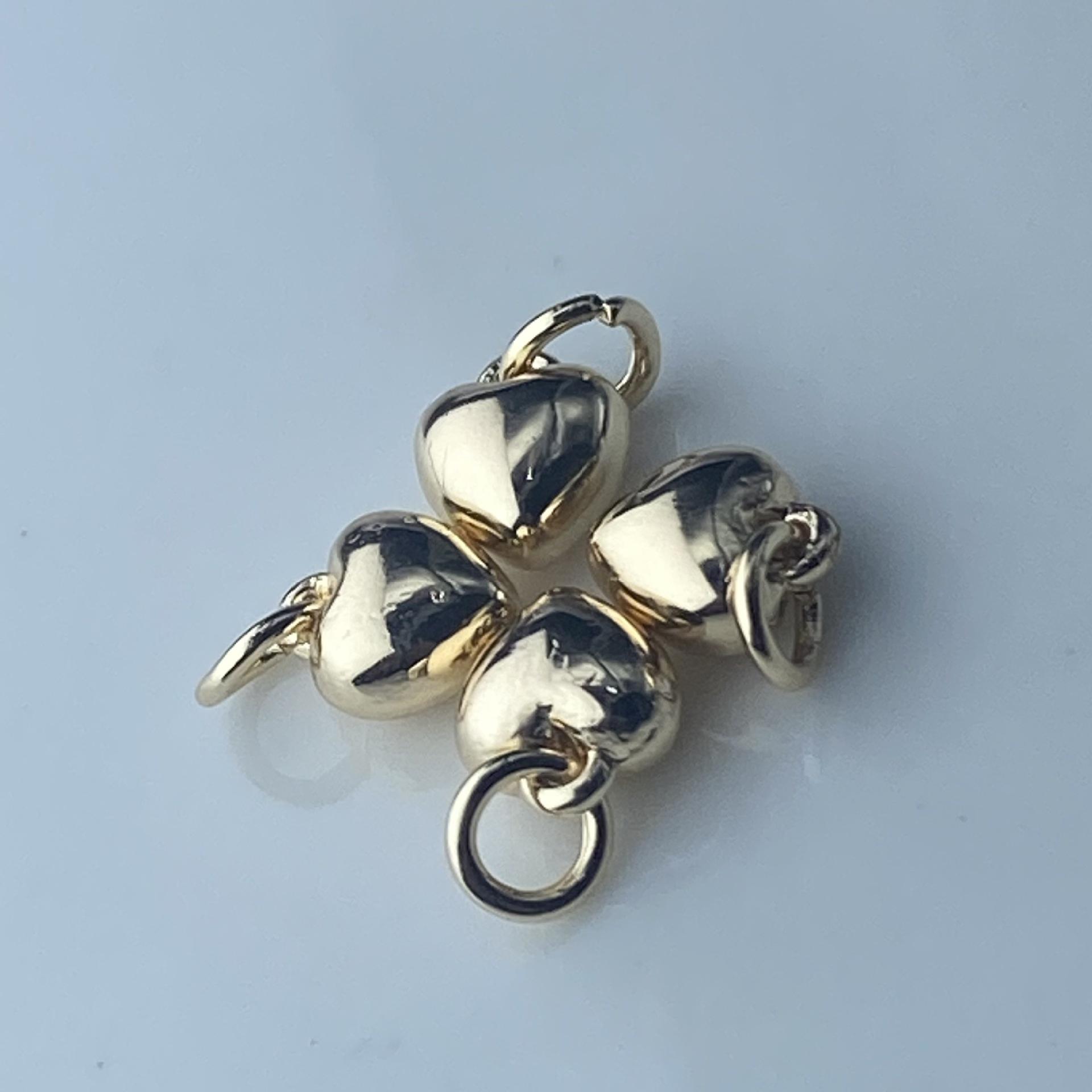 Heart-Shaped Peach Pendant Beads - Vibrant Color Retention Jewelry Accessories