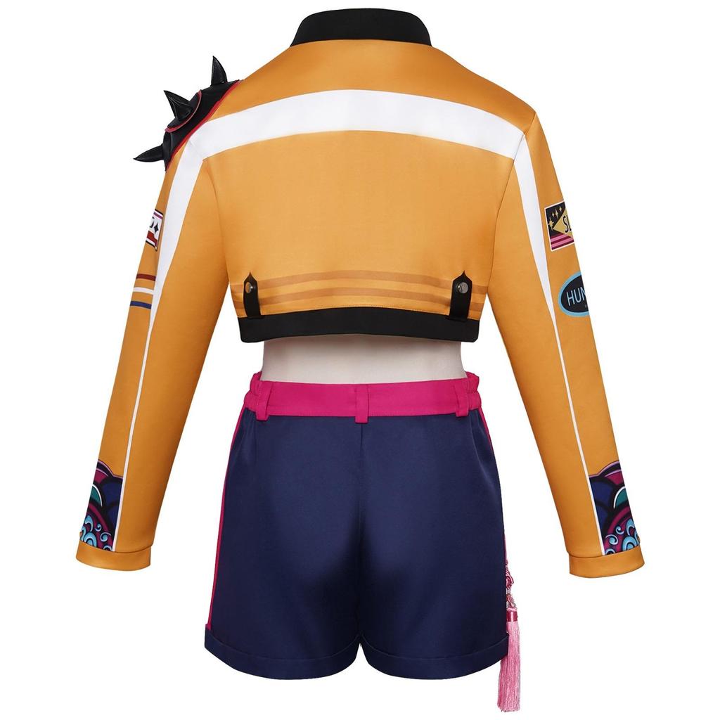 Rumi Zoey Mira Cosplay KPop Kostium Demona Łowcy Kobiety Czarny Złoty Garnitur Saja Chłopcy Halloween Stroje do Odgrywania Ról