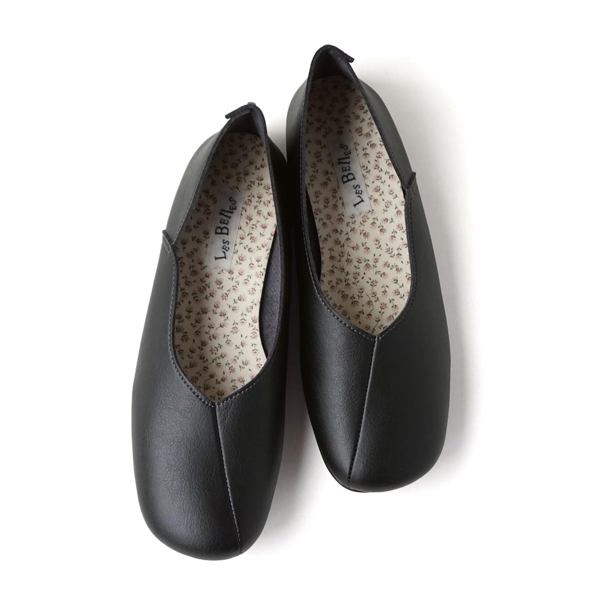 

Belle & Sofa - Comfortable Ballet Flats, Women s Flats, Slip-Ons, Comfortable, Vegan Leather, Made in Japan, TULIP (Black, 24.0 cm)