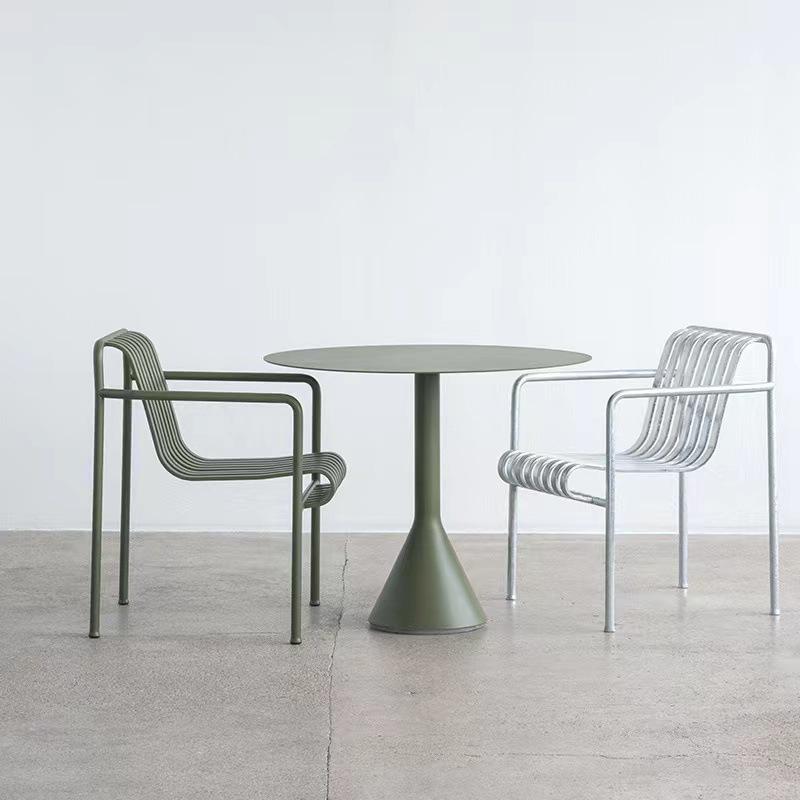 Nordic Wrought Iron Outdoor Table and Chair Set for Balcony, Garden, and Café