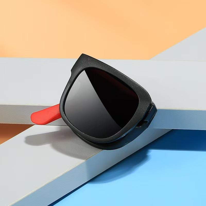 Stylish Folding Children's Sunglasses Baby Summer Sun Eyeglasses Colorful Square Frame Eyeglasses Adorable Girl Boy Glasses