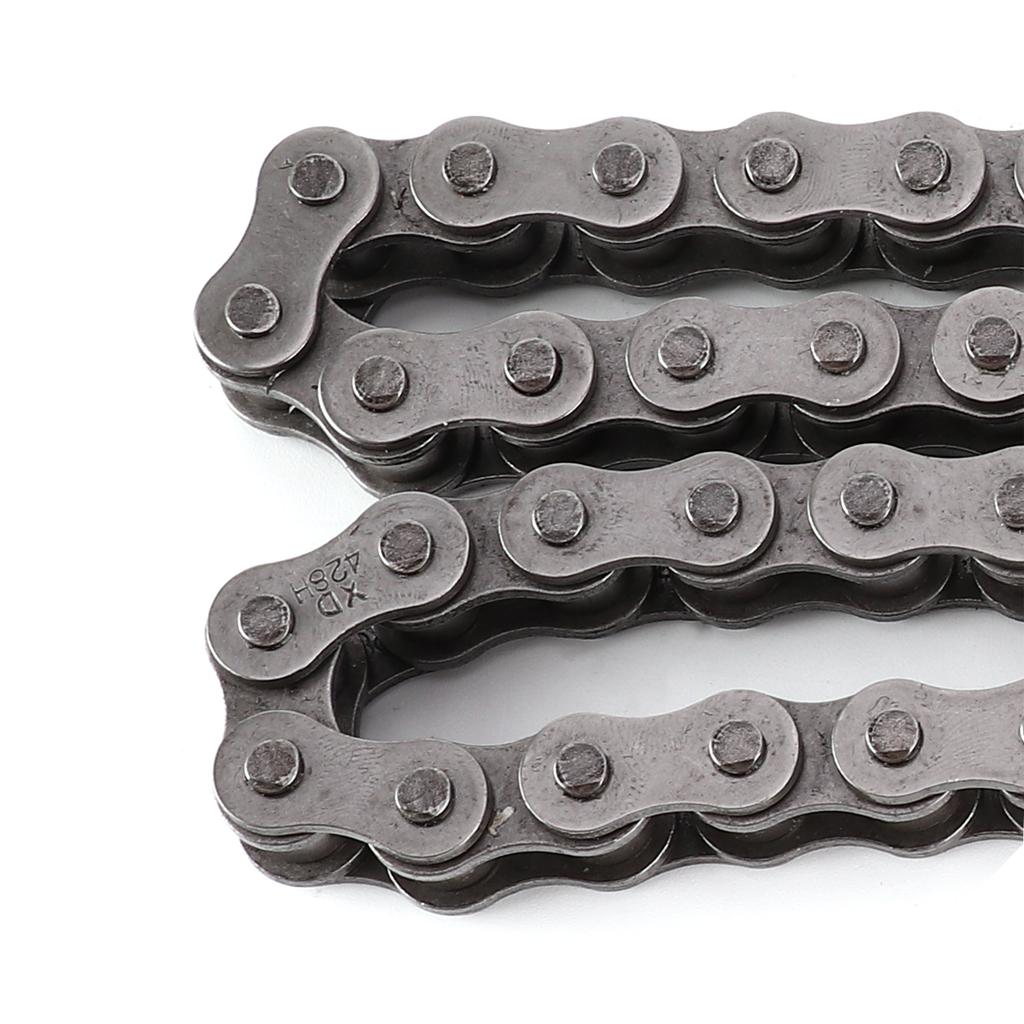 428H 80 Links Chain Heavy Duty Steel Chain Replacement for Motorcycle ATV Off Roader