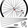 12PCS Bicycle Spokes with Nipples 45# Anti-Rust Steel Wheel Steel Wire Strip Bicycle Repair Parts