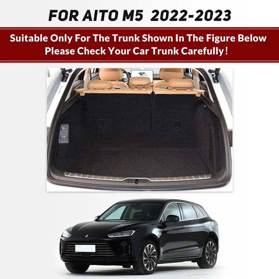 Auto Full Coverage Trunk Mat For AITO M5 2025 2025 Leather Car Boot Cover Pad Cargo Liner Interior Accessories Protector