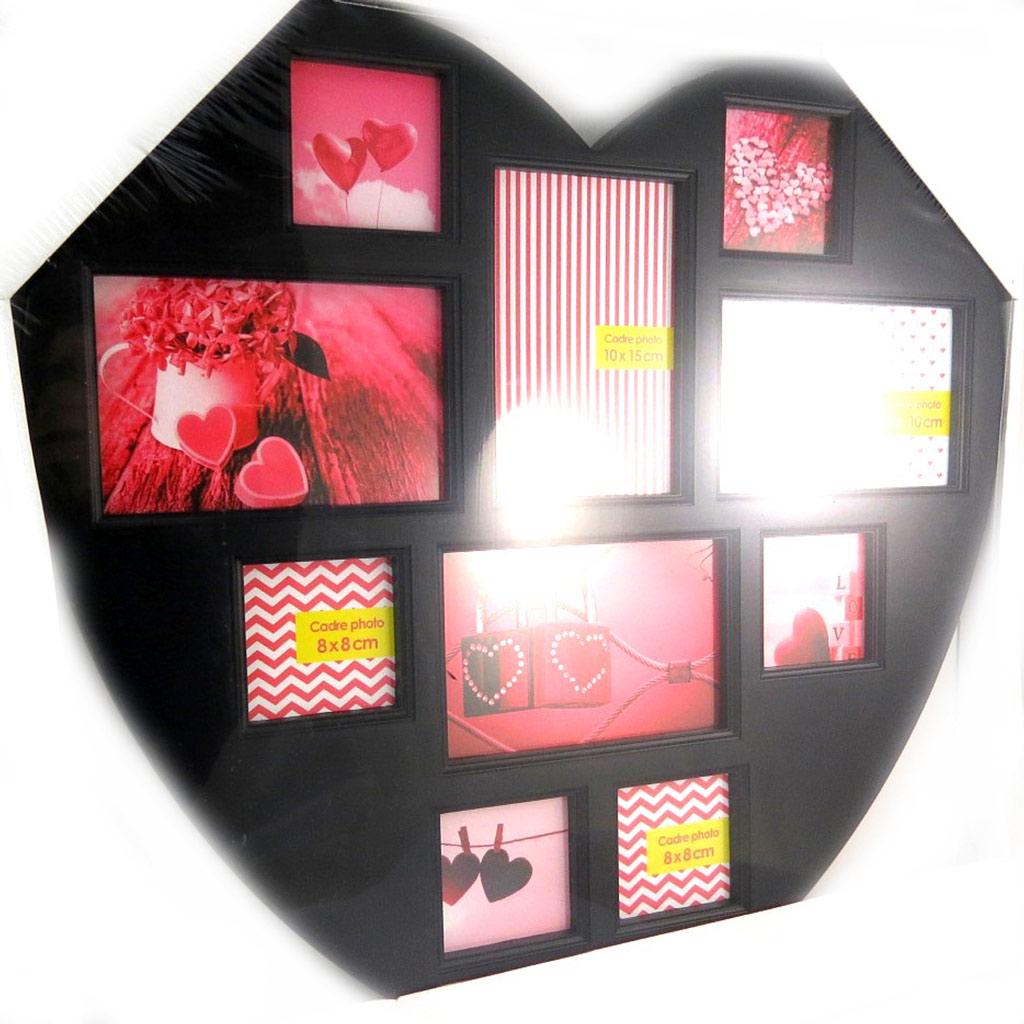 Les Trésors De Lily [N4189] - Photo Collage 'Love' Black (10 Photos) - 46x45 Cm